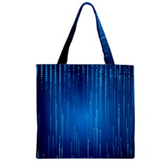 Abstract Rain Space Zipper Grocery Tote Bag by Bajindul