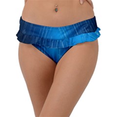 Abstract Rain Space Frill Bikini Bottom by Bajindul