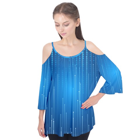 Abstract Rain Space Flutter Tees by Bajindul