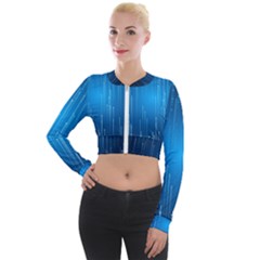 Abstract Rain Space Long Sleeve Cropped Velvet Jacket by Bajindul