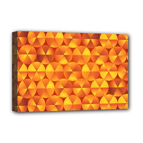 Background Triangle Circle Abstract Deluxe Canvas 18  X 12  (stretched) by Bajindul