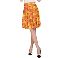 Background Triangle Circle Abstract A-line Skirt by Bajindul