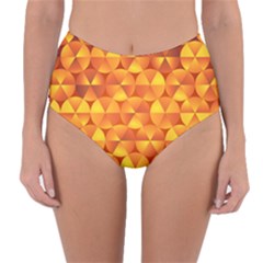 Background Triangle Circle Abstract Reversible High-waist Bikini Bottoms by Bajindul