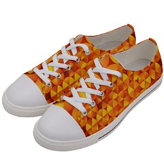 Background Triangle Circle Abstract Women s Low Top Canvas Sneakers by Bajindul