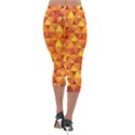 Background Triangle Circle Abstract Lightweight Velour Capri Leggings  View2