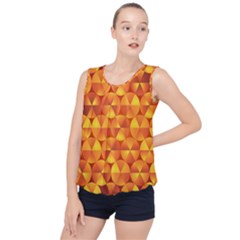Background Triangle Circle Abstract Bubble Hem Chiffon Tank Top by Bajindul