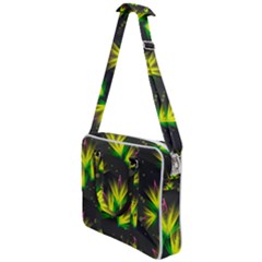 Floral Abstract Lines Cross Body Office Bag by Bajindul