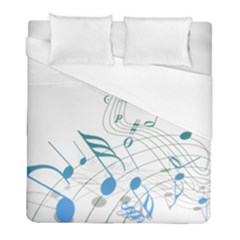 Music Notes Duvet Cover (full/ Double Size) by Bajindul