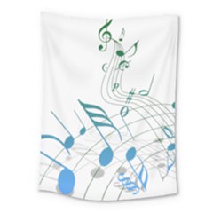 Music Notes Medium Tapestry by Bajindul