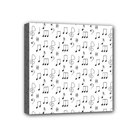 Music Notes Background Wallpaper Mini Canvas 4  X 4  (stretched) by Bajindul