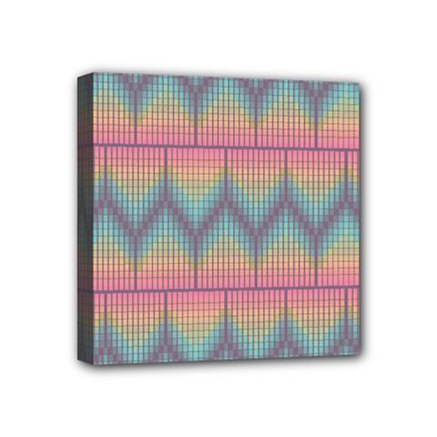 Pattern Background Texture Colorful Mini Canvas 4  X 4  (stretched) by Bajindul