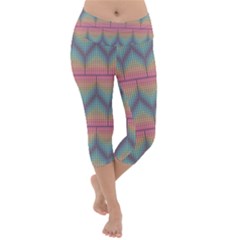 Pattern Background Texture Colorful Lightweight Velour Capri Yoga Leggings by Bajindul