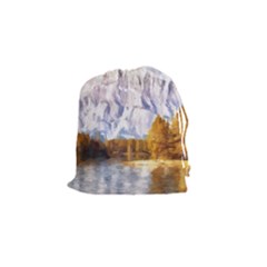 Painting Paint Landscape Nature Drawstring Pouch (small) by Pakrebo
