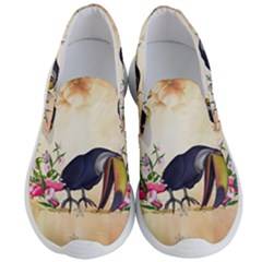 Funny Coutan With Flowers Men s Lightweight Slip Ons by FantasyWorld7