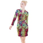 Neon World  Button Long Sleeve Dress