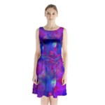 Galaxy Now Sleeveless Waist Tie Chiffon Dress