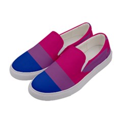 Bisexual Pride Flag Bi Lgbtq Flag Women s Canvas Slip Ons by lgbtnation