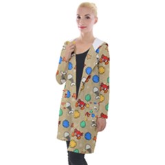 Crabs Pattern Hooded Pocket Cardigan by Valentinaart