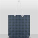 Argyle Dark Purple Black Pattern Full Print Rope Handle Tote (Large) View2