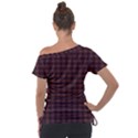 Argyle Dark Purple Yellow Pattern Tie-Up Tee View2
