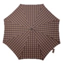 Ornate Oval Pattern Brown Blue Hook Handle Umbrellas (Small) View1
