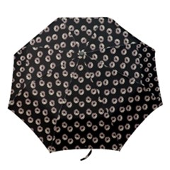 Kawaii Dougnut Black Pattern Folding Umbrellas by snowwhitegirl