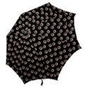 Kawaii Dougnut Black Pattern Hook Handle Umbrellas (Small) View2