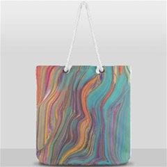 Colorful Sketch Full Print Rope Handle Tote (large) by bloomingvinedesign