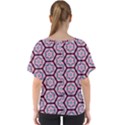 Background Pattern Tile V-Neck Dolman Drape Top View2