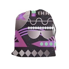 Background Abstract Geometric Drawstring Pouch (xl) by Nexatart