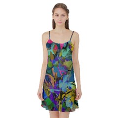 Flowers Abstract Branches Satin Night Slip by Nexatart