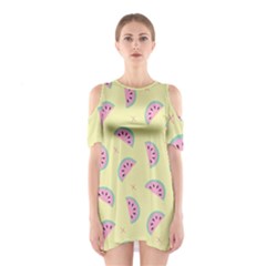 Watermelon Wallpapers  Creative Illustration And Pattern Shoulder Cutout One Piece Dress by BangZart