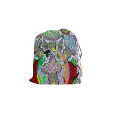 Supersonic Volcanic Mushroom Power Drawstring Pouch (small) by chellerayartisans