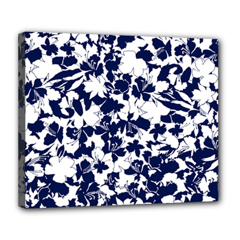 Flowers Garden Textiles Fabric Deluxe Canvas 24  X 20  (stretched) by Pakrebo