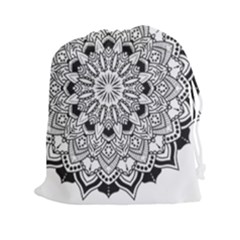Mandala Spiritual Texture Drawstring Pouch (xxl) by Pakrebo
