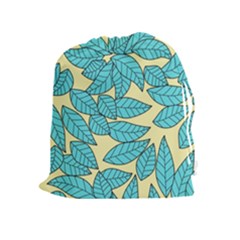 Leaves Dried Leaves Stamping Drawstring Pouch (xl) by Pakrebo