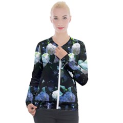 Blue Snowballs Ii Casual Zip Up Jacket by okhismakingart