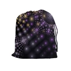 Fractal Spheres Glitter Design Drawstring Pouch (xl) by Pakrebo