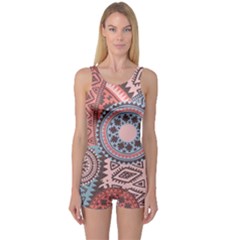 Print One Piece Boyleg Swimsuit by Sobalvarro