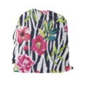 Seamless Flower Patterns Vector 01 Drawstring Pouch (XXL) View2