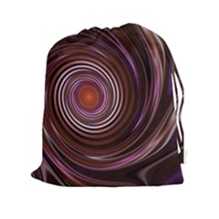 Fractal Waves Pattern Design Drawstring Pouch (xxl) by Pakrebo