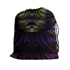 Fractal Colorful Pattern Fantasy Drawstring Pouch (xxl) by Pakrebo