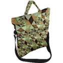 Fractal Mosaic Abstract Fractal Art Fold Over Handle Tote Bag View1