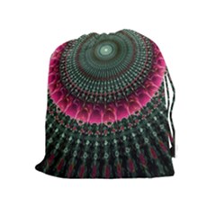 Fractal Circle Fantasy Texture Drawstring Pouch (xl) by Pakrebo