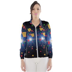 Technology Background Pattern Women s Windbreaker by Pakrebo