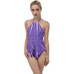 Background Abstract Purple Design Go With The Flow One Piece Swimsuit by Pakrebo
