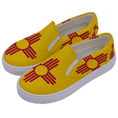 New Mexico Flag Kids  Canvas Slip Ons by FlagGallery