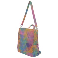 Triangle Pattern Mosaic Shape Crossbody Backpack by Pakrebo