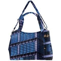 Abstract Architecture Background Double Compartment Shoulder Bag by Pakrebo