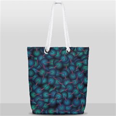 Background Abstract Textile Design Full Print Rope Handle Tote (small) by Pakrebo
